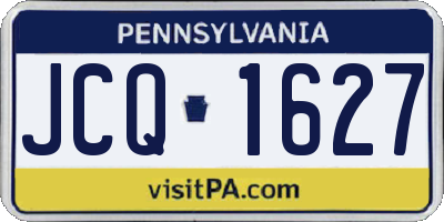 PA license plate JCQ1627