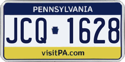 PA license plate JCQ1628