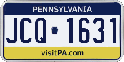 PA license plate JCQ1631