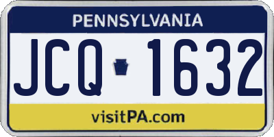 PA license plate JCQ1632