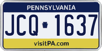 PA license plate JCQ1637