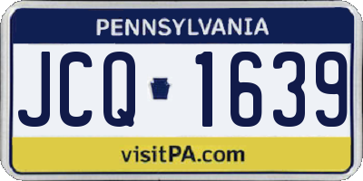 PA license plate JCQ1639