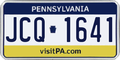 PA license plate JCQ1641