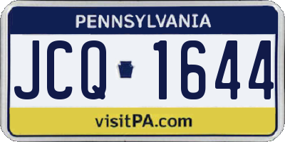 PA license plate JCQ1644