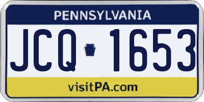 PA license plate JCQ1653