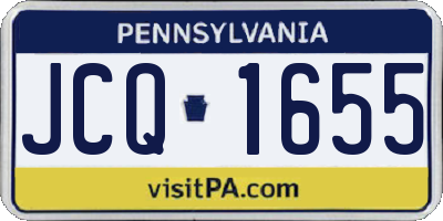 PA license plate JCQ1655
