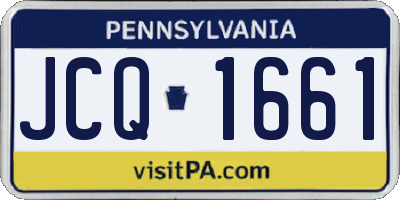 PA license plate JCQ1661