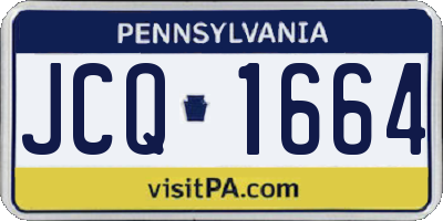 PA license plate JCQ1664
