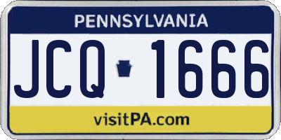 PA license plate JCQ1666