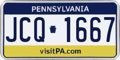 PA license plate JCQ1667