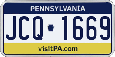 PA license plate JCQ1669