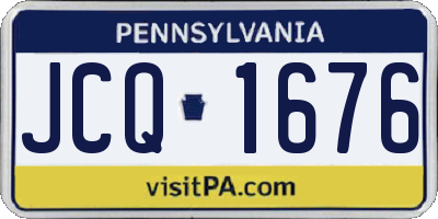 PA license plate JCQ1676