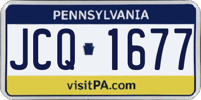 PA license plate JCQ1677