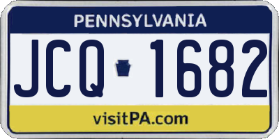 PA license plate JCQ1682
