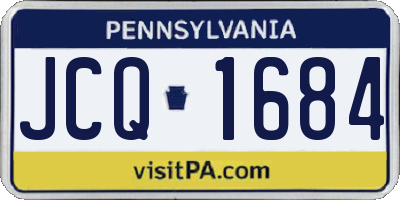 PA license plate JCQ1684