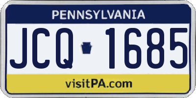 PA license plate JCQ1685