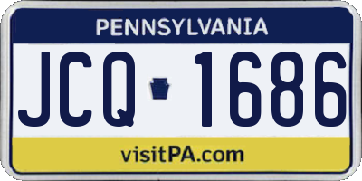 PA license plate JCQ1686