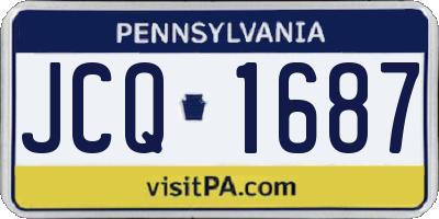 PA license plate JCQ1687