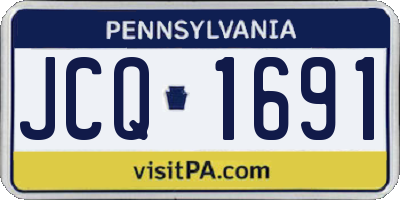 PA license plate JCQ1691