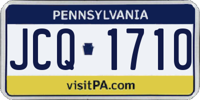 PA license plate JCQ1710
