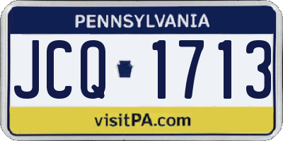 PA license plate JCQ1713