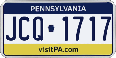 PA license plate JCQ1717