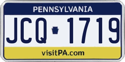 PA license plate JCQ1719