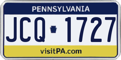 PA license plate JCQ1727