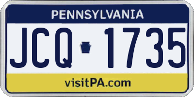 PA license plate JCQ1735
