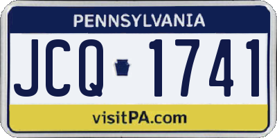 PA license plate JCQ1741
