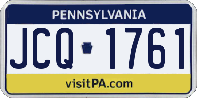 PA license plate JCQ1761