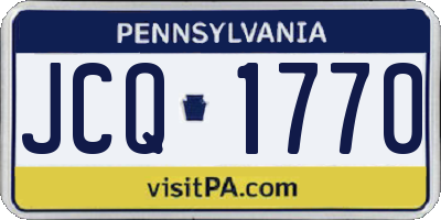 PA license plate JCQ1770
