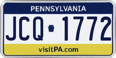 PA license plate JCQ1772