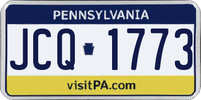 PA license plate JCQ1773