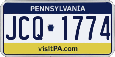 PA license plate JCQ1774
