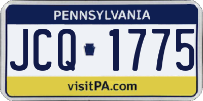 PA license plate JCQ1775