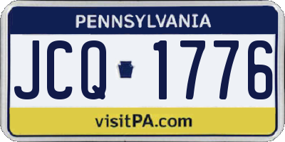 PA license plate JCQ1776