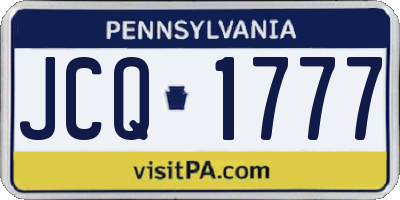 PA license plate JCQ1777