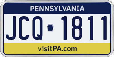 PA license plate JCQ1811