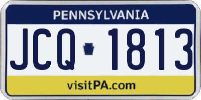 PA license plate JCQ1813