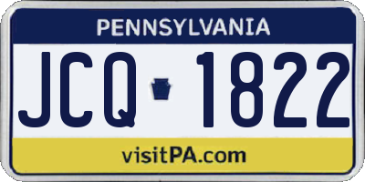 PA license plate JCQ1822
