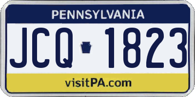 PA license plate JCQ1823