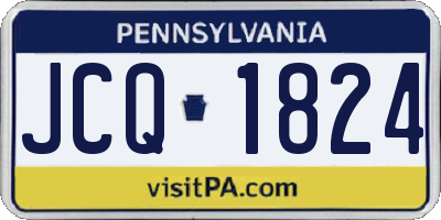 PA license plate JCQ1824