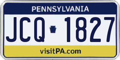 PA license plate JCQ1827