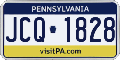 PA license plate JCQ1828