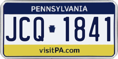 PA license plate JCQ1841