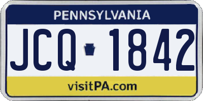 PA license plate JCQ1842