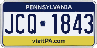 PA license plate JCQ1843