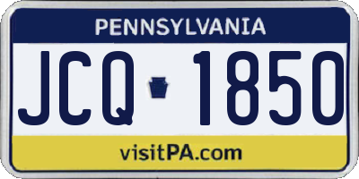PA license plate JCQ1850