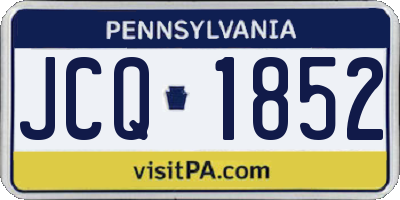 PA license plate JCQ1852